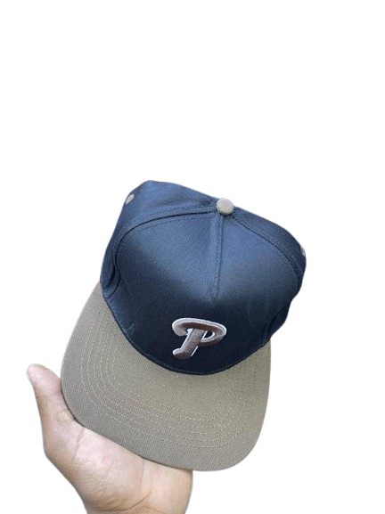 Philadelphia Phillies Script P Snapback Cap – Black & Khaki Brown